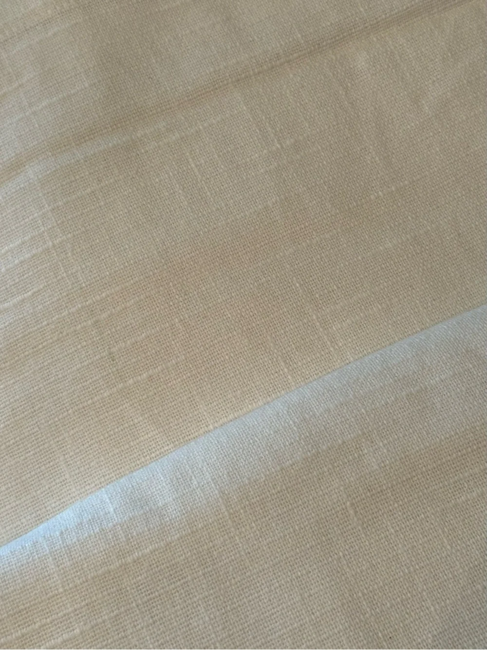 Quince White Cotton Slub Single Curtain Panel 48”x108”